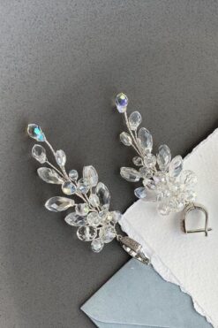 Elegantní dlouhé náušnice s krystaly